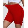 image:imageSOLY HUX Womens Plus Size Fringe Shorts Elastic High Waisted Skinny Shorts Going Out Country Concert OutfitsPlain Red