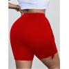 image:imageSOLY HUX Womens Plus Size Fringe Shorts Elastic High Waisted Skinny Shorts Going Out Country Concert OutfitsPlain Red