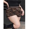image:imageSOLY HUX Womens Plus Size Leopard Ruffle Mini Shorts Y2k Cheetah Print Bow Layered Bloomer ShortsMulticoloured Leopard