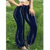 image:imageSOLY HUX Womens Plus Size Y2k Legging Printed Elastic Waist Bell Bottom Flare Leg Street PantsBlue Geo
