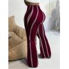 image:imageSOLY HUX Womens Plus Size Y2k Legging Printed Elastic Waist Bell Bottom Flare Leg Street PantsBurgundy Print