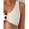 image:imageSOLY HUX Womens Striped Bathing Suit V Neck High Waisted Bikini Sets Two Piece SwimsuitApricot Striped