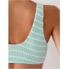 image:imageSOLY HUX Womens Striped Bathing Suit V Neck High Waisted Bikini Sets Two Piece SwimsuitBlue Stripes
