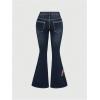 image:imageSOLY HUX Womens Y2k Bell Bottom Jeans Butterfly Embroidery Casual Denim Flare PantsBlue Butterfly