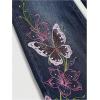 image:imageSOLY HUX Womens Y2k Bell Bottom Jeans Butterfly Embroidery Casual Denim Flare PantsBlue Butterfly