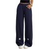 image:imageSOLY HUX Girls Casual Sweatpants Elastic Low Rise Wide Leg Baggy Long PantsDark Blue Star