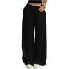 image:imageSOLY HUX Girls Casual Sweatpants Elastic Low Rise Wide Leg Baggy Long PantsPure Black