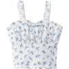 image:imageSOLY HUX Girls Ditsy Floral Print Frill Trim Cami Crop Top Cute Summer Tops Preppy ClothesWhite Ditsy Floral