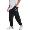 image:imageSOLY HUX Mens Sweatpants Drawstring Waist Printed Cargo Pants Street Outdoor Joggers with PocketsBlack Printed
