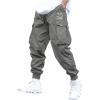 image:imageSOLY HUX Mens Sweatpants Drawstring Waist Printed Cargo Pants Street Outdoor Joggers with PocketsGrey Printed