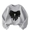 image:imageSOLY HUX Toddler Girls Bow Graphic Sweatshirt Crew Neck Long Sleeve Cute Casual Pullover TopsGrey Bow