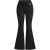 image:imageSOLY HUX Womens Flare Leggings Y2k Glitter Bell Bottoms High Waisted Yoga Pants StreetwearPure Black