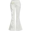 image:imageSOLY HUX Womens Floral Flare Pants Y2k Ruched Ruffle Low Rise Bell Bottom Pants TrousersWhite