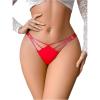 image:imageSOLY HUX Womens Glitter Rhinestone G String Thongs Cut Out Low Rise Panties UnderwearPlain Red