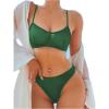 image:imageSOLY HUX Womens Mesh Solid Sheer See Through Lingerie Set Sexy Lace Bra and Panty 2 PieceDark Green