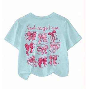 image:imageSOLY HUX Girls Cute Bow Graphic T Shirts Short Sleeve Crew Neck Loose Fit Summer Casual Tee TopsLight Blue