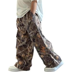 image:imageSOLY HUX Toddler Boys Camo Cargo Pants Elastic Waist Baggy Wide Leg Track Pants with Pockets StreetwearMulticolor
