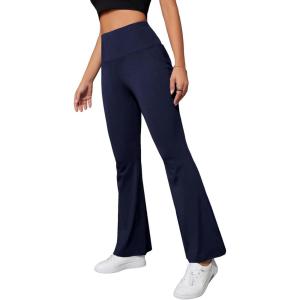 image:imageSOLY HUX Womens Flare Leggings High Waisted Sweatpants Bell Bottoms Bootcut Yoga PantsPure Navy Blue
