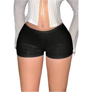 image:imageSOLY HUX Womens Sequin Sparkly Mini Shorts Glitter Skinny Bottoms Party ClubwearPure Black