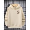image:imageSOLY HUX Hoodies for Men Letter Graphic Sweatshirt Drawstring Long Sleeve Casual Pullover TopsApricot Letter