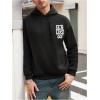 image:imageSOLY HUX Hoodies for Men Letter Graphic Sweatshirt Drawstring Long Sleeve Casual Pullover TopsBlack Letter Print