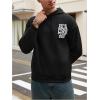 image:imageSOLY HUX Hoodies for Men Letter Graphic Sweatshirt Drawstring Long Sleeve Casual Pullover TopsBlack Letter Print
