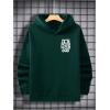 image:imageSOLY HUX Hoodies for Men Letter Graphic Sweatshirt Drawstring Long Sleeve Casual Pullover TopsDark Green Letter Printed