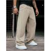 image:imageSOLY HUX Mens Baggy Sweatpants Drawstring Elastic Waist Wide Leg Trousers with Pockets StreetwearPlain Brown