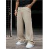 image:imageSOLY HUX Mens Baggy Sweatpants Drawstring Elastic Waist Wide Leg Trousers with Pockets StreetwearPlain Brown