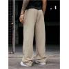 image:imageSOLY HUX Mens Baggy Sweatpants Drawstring Elastic Waist Wide Leg Trousers with Pockets StreetwearPlain Brown