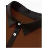 image:imageSOLY HUX Mens Button Front Golf Shirt Top Short Sleeve Collared Neck TShirtsPlain Brown