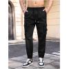 image:imageSOLY HUX Mens Casual Work Cargo Pants Slim fit Outdoor Hiking Joggers with PocketsPlain Black