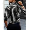 image:imageSOLY HUX Mens Dress Shirts Long Sleeve Button Down Shirt Striped Business Casual Formal Shirt Mens ClothesBlack Striped