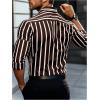 image:imageSOLY HUX Mens Dress Shirts Long Sleeve Button Down Shirt Striped Business Casual Formal Shirt Mens ClothesBrown Striped