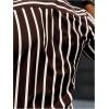 image:imageSOLY HUX Mens Dress Shirts Long Sleeve Button Down Shirt Striped Business Casual Formal Shirt Mens ClothesBrown Striped