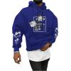 image:imageSOLY HUX Mens Floral Print Casual Graphic Hoodies Drawstring Long Sleeve Pullover SweatshirtBlue Graphic