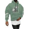 image:imageSOLY HUX Mens Floral Print Casual Graphic Hoodies Drawstring Long Sleeve Pullover SweatshirtGreen Graphic