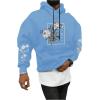 image:imageSOLY HUX Mens Floral Print Casual Graphic Hoodies Drawstring Long Sleeve Pullover SweatshirtLight Blue Floral Print
