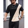 image:imageSOLY HUX Mens Graphic Tees Short Sleeve Round Neck T Shirts Casual Summer Beach TopsBlack and Beige