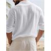 image:imageSOLY HUX Mens Long Sleeve TShirts Collared Button Up Henley Shirt Casual Beach TopsPure White