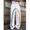 image:imageSOLY HUX Mens Striped Baggy Pants Wide Leg Side Button Tear Away Sweatpants with PocketsWhite Striped