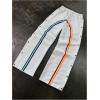 image:imageSOLY HUX Mens Striped Baggy Pants Wide Leg Side Button Tear Away Sweatpants with PocketsWhite Striped