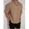 image:imageSOLY HUX Mens Summer Crew Neck Short Sleeve T Shirts Casual Drop Shoulder Basic Tees StreetwearPlain Brown