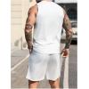 image:imageSOLY HUX Mens Summer Short Sets Sleeveless Tank Top Elastic Shorts 2 Piece Outfits TracksuitWhite Striped