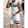 image:imageSOLY HUX Mens Summer Short Sets Sleeveless Tank Top Elastic Shorts 2 Piece Outfits TracksuitWhite Striped