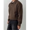 image:imageSOLY HUX Mens Sweaters Long Sleeve Collared Neck Knit Pullover Tops Work Shirts Fall ClothesCoffee Brown