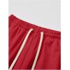 image:imageSOLY HUX Mens Wide Leg Baggy Sweatpants Drawstring Elastic Waist Athletic Trousers with Pockets StreetwearPure Red