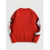 image:imageSOLY HUX Mens Y2K Skeleton Sweater Goth Grunge Skull Long Sleeve Pullover Jumper Graphic Alternative SweatersRed Graphic Print