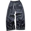 image:imageSOLY HUX Mens Baggy Sweatpants Y2k Graphic Print Drawstring Elastic Waist Pants StreetwearMulticoloured Letter