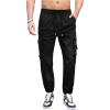 image:imageSOLY HUX Mens Casual Work Cargo Pants Slim fit Outdoor Hiking Joggers with PocketsPlain Black